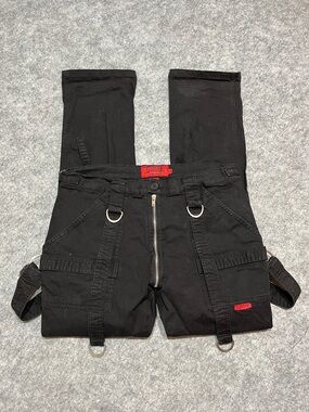 Tripp NYC Black Cargo Pants with D-Rings